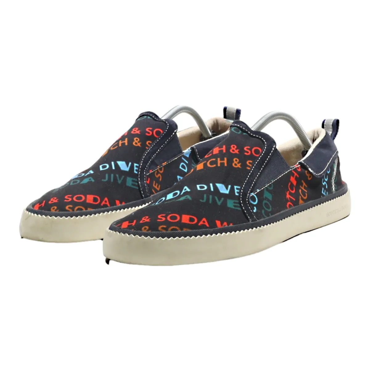 SCOTCH & SODA Pump Shoes Blue Canvas Mens UK 10.5