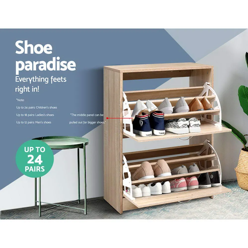 Shoe Cabinet Storage Cupboard 24 Pairs