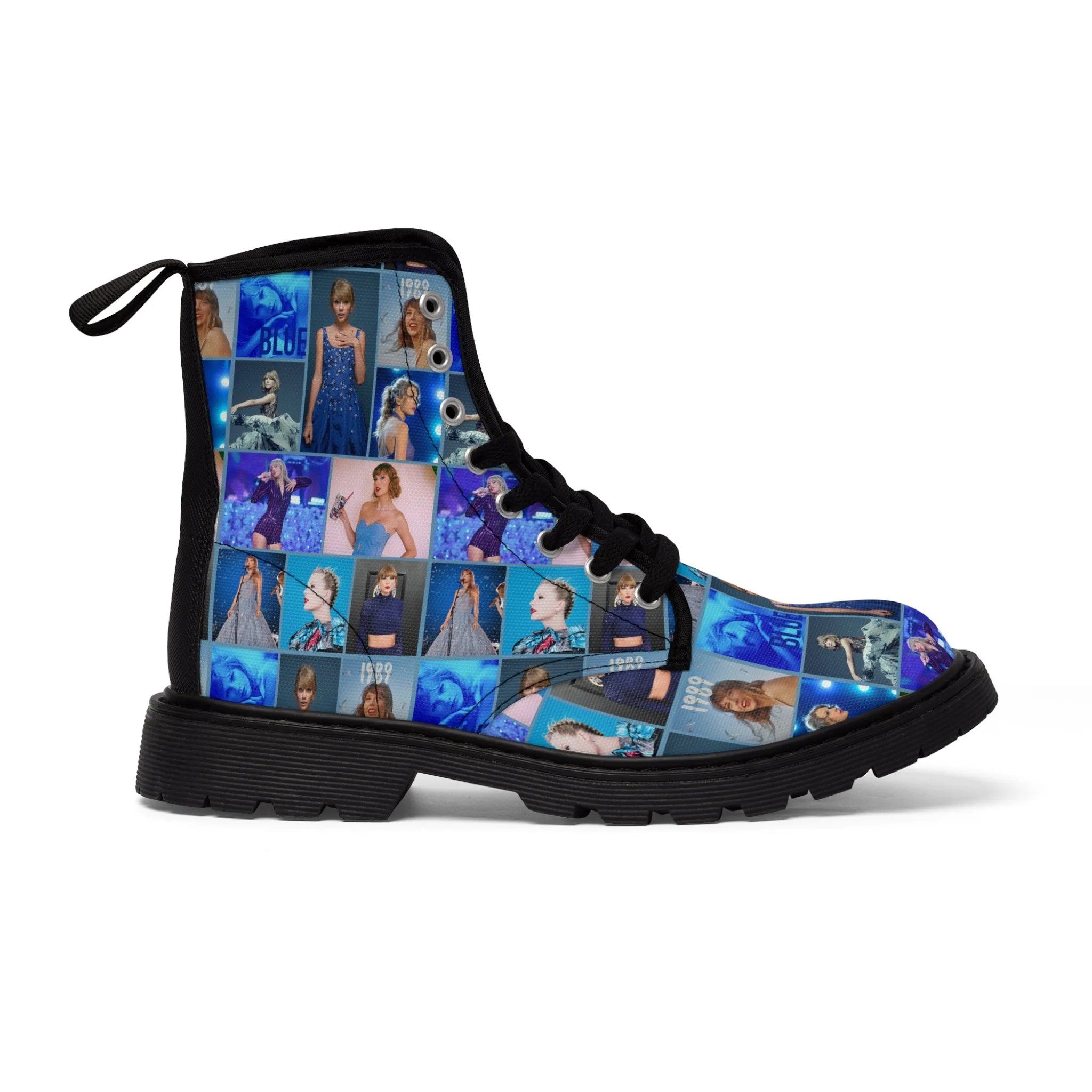 Taylor Swift Blue Dreams Canvas Boots for Swiftie Women