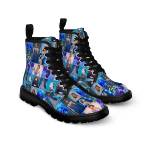 Taylor Swift Blue Dreams Canvas Boots for Swiftie Women