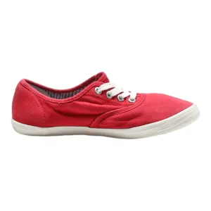 TOM TAILOR Low Top Trainers Red Canvas Womens UK 4