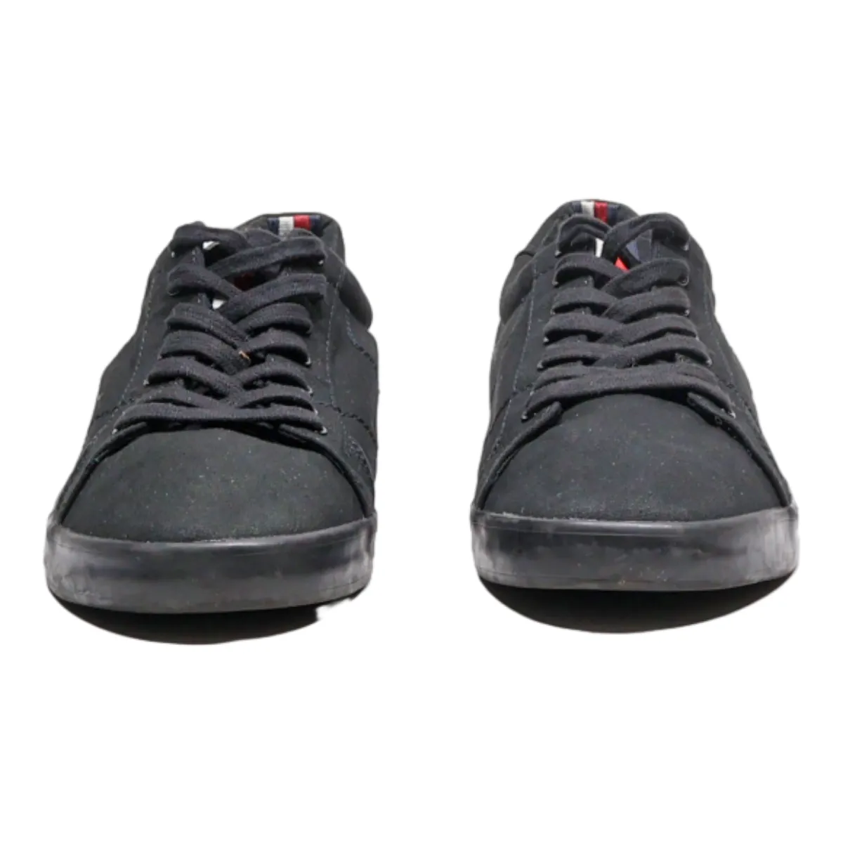 TOMMY HILFIGER Low Top Trainers Black Canvas Mens UK 10