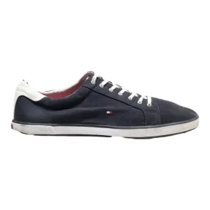 TOMMY HILFIGER Low Top Trainers Black Canvas Mens UK 12