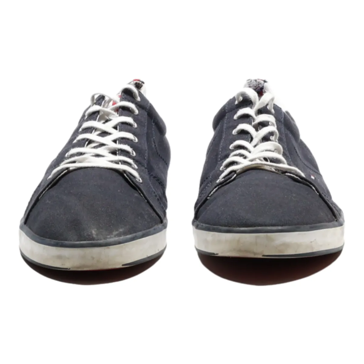 TOMMY HILFIGER Low Top Trainers Black Canvas Mens UK 12
