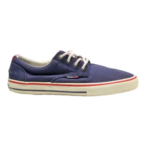 TOMMY HILFIGER Low Top Trainers Blue Canvas Mens UK 7