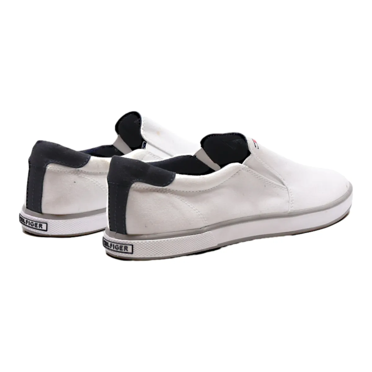 TOMMY HILFIGER Pump Shoes White Canvas Mens UK 8