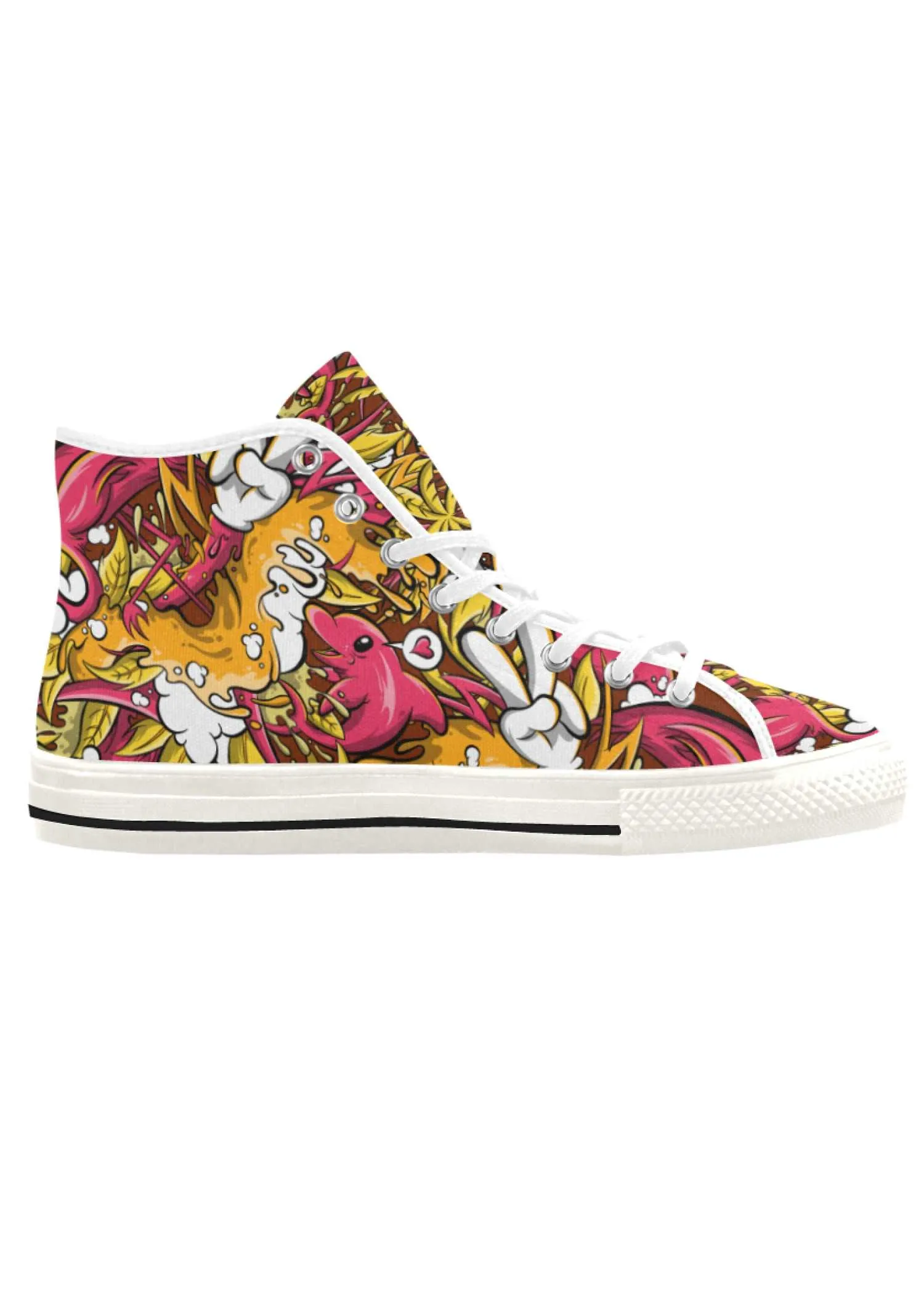 Tropicana Print Men's Canvas High Top Sneaker