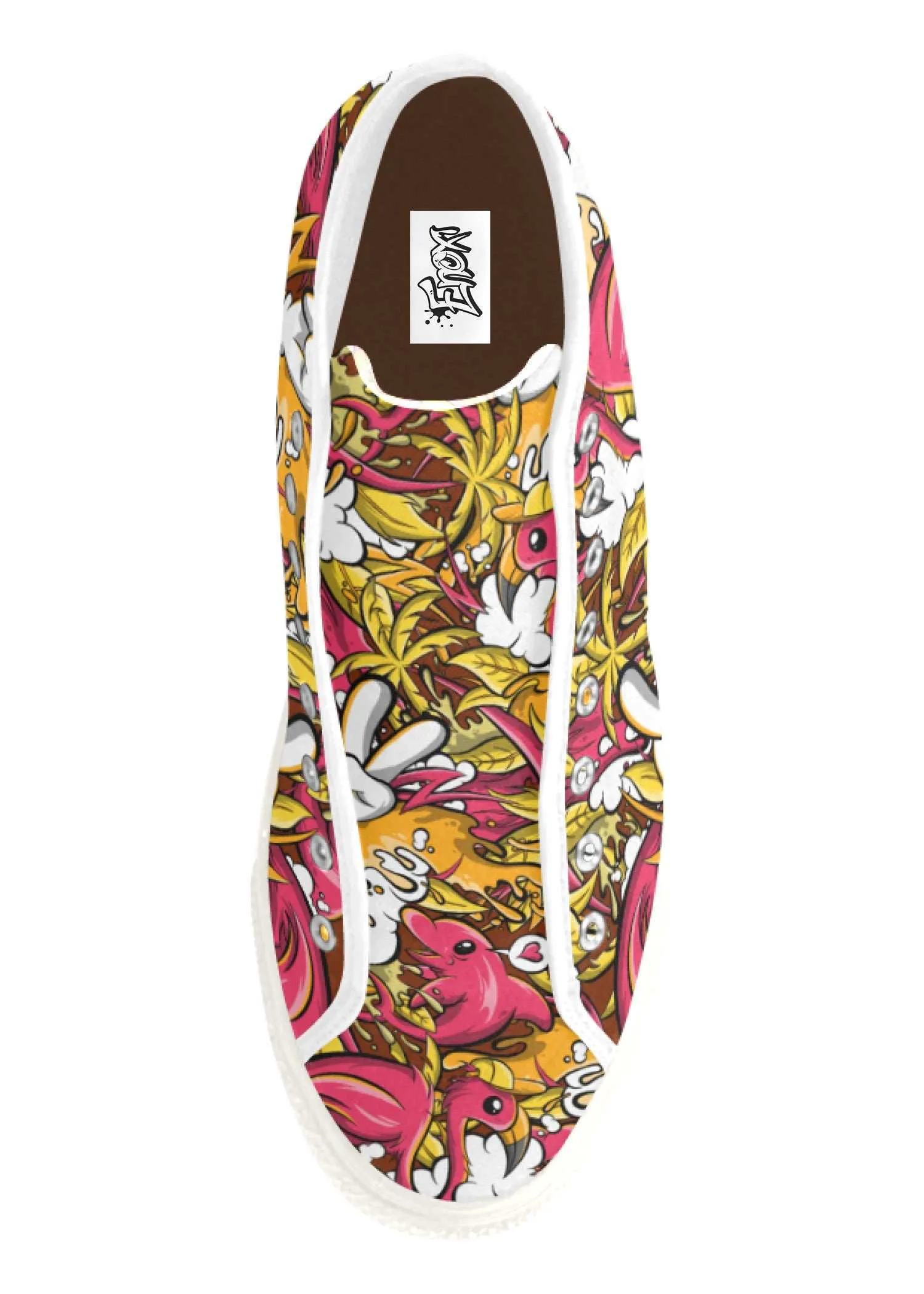 Tropicana Print Men's Canvas High Top Sneaker