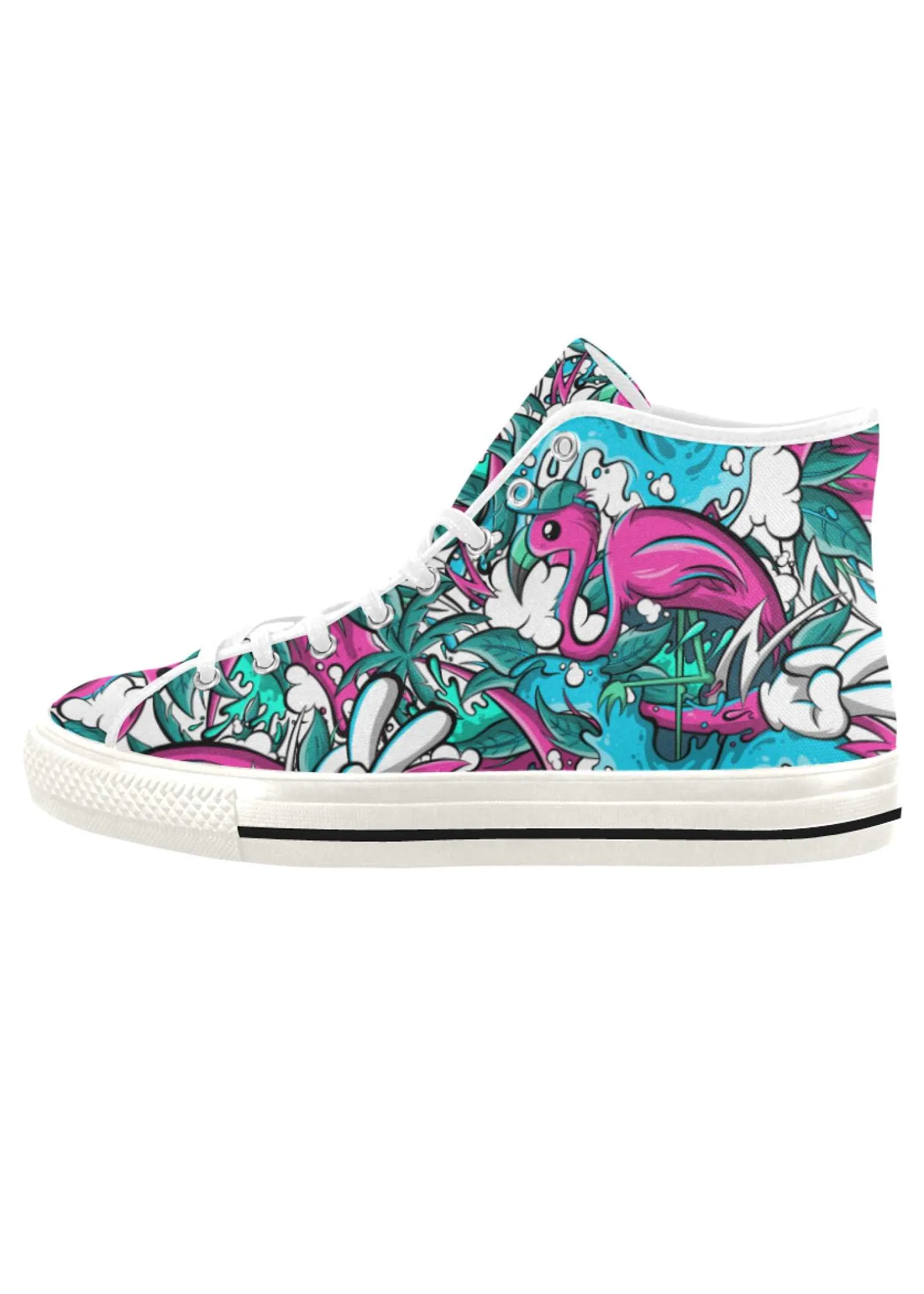 Tropicana Print Men's Canvas High Top Sneaker