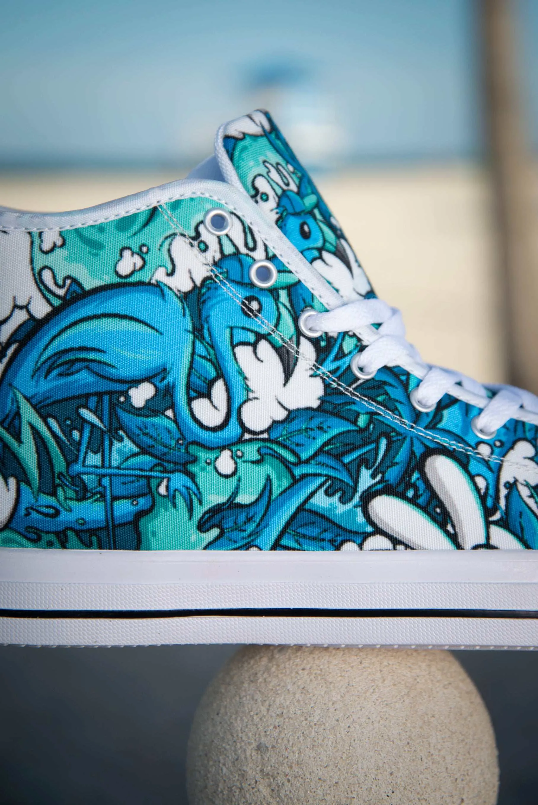 Tropicana Print Men's Canvas High Top Sneaker