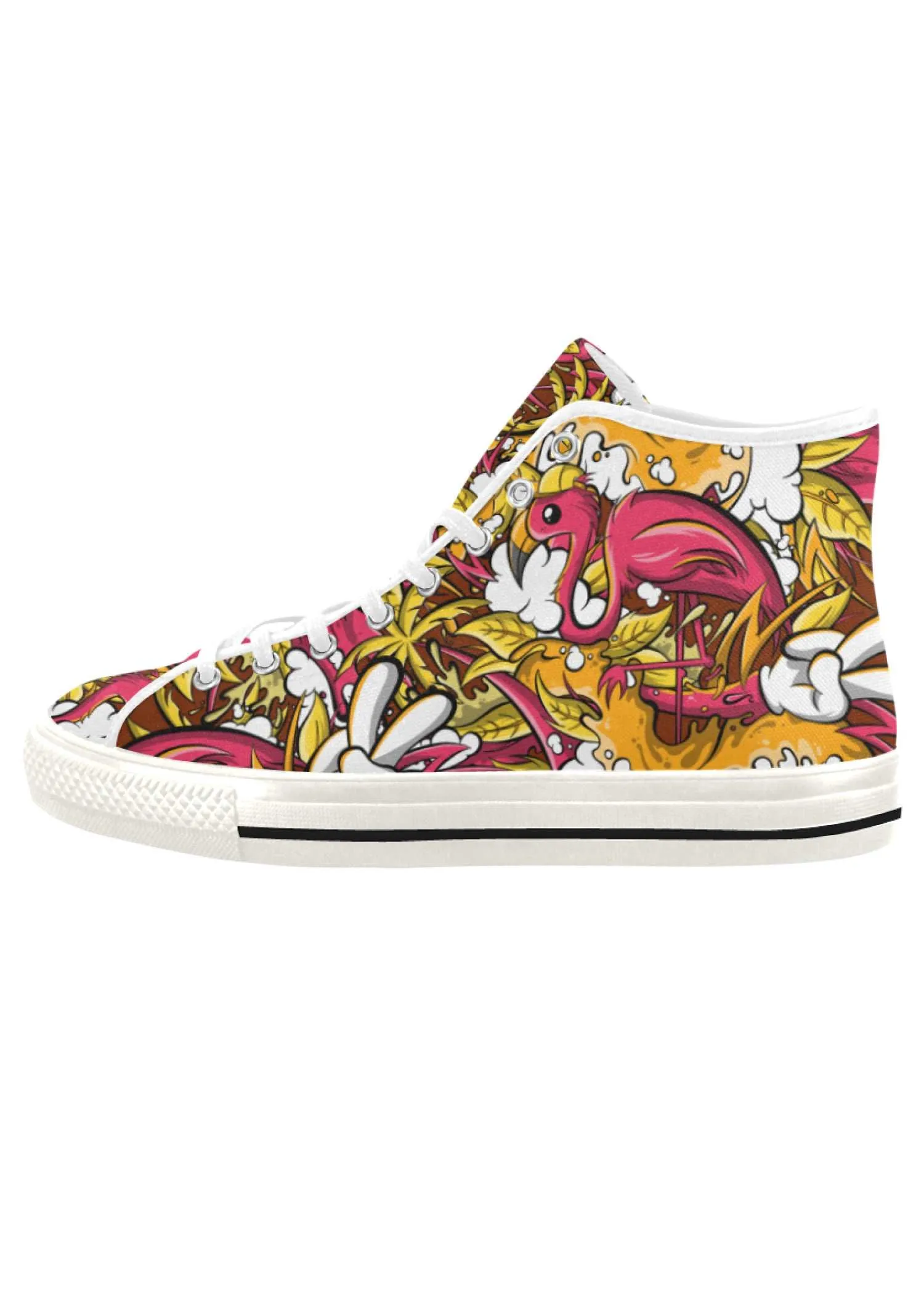 Tropicana Print Men's Canvas High Top Sneaker