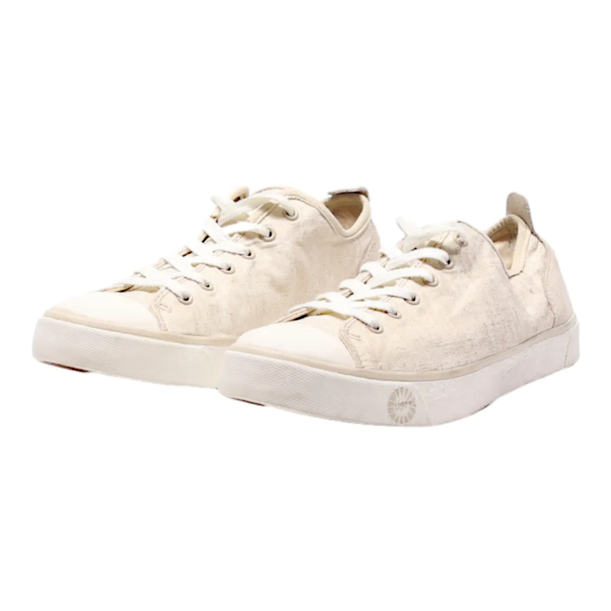 UGG Low Top Trainers Beige Canvas Womens UK 5.5