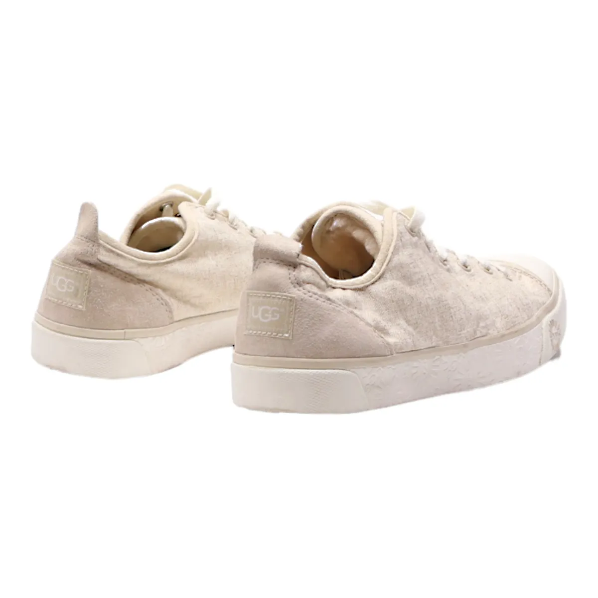 UGG Low Top Trainers Beige Canvas Womens UK 5.5