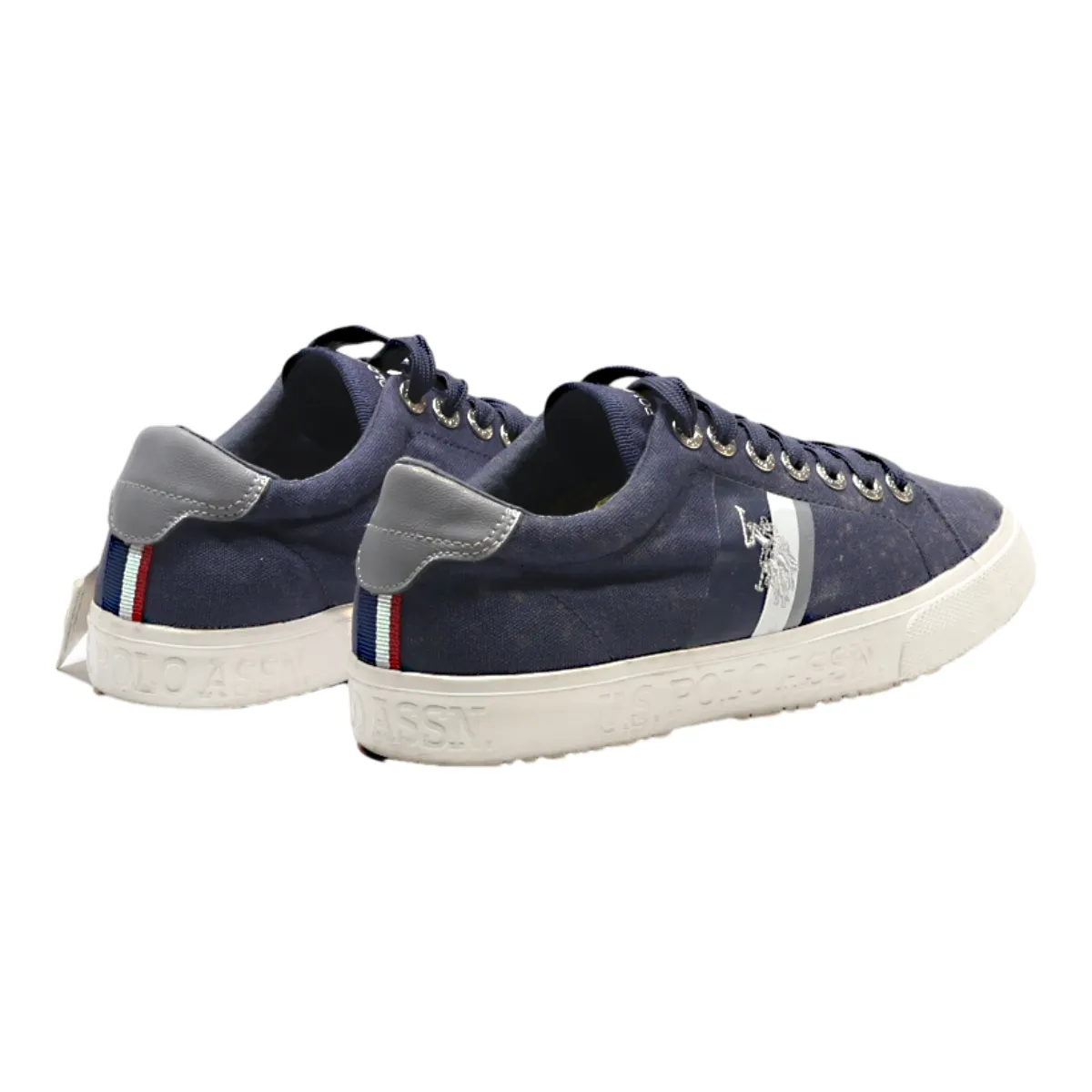 U.S POLO ASSN Sneaker Trainers Blue Canvas Mens UK 7