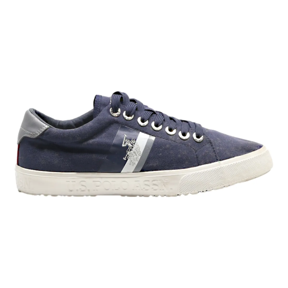 U.S POLO ASSN Sneaker Trainers Blue Canvas Mens UK 7