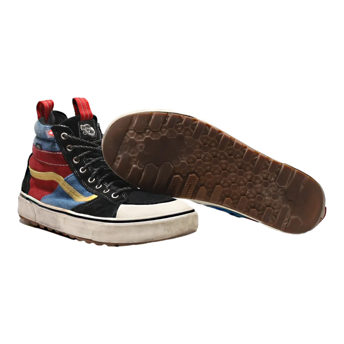 VANS Authentic High Top Trainers Red Canvas Mens UK 12