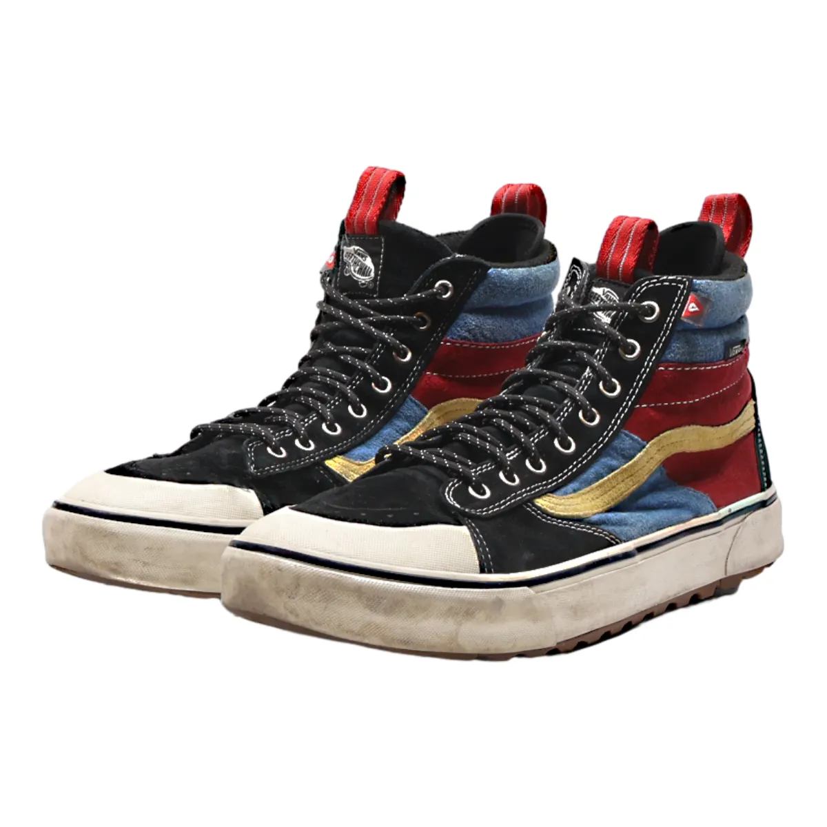 VANS Authentic High Top Trainers Red Canvas Mens UK 12
