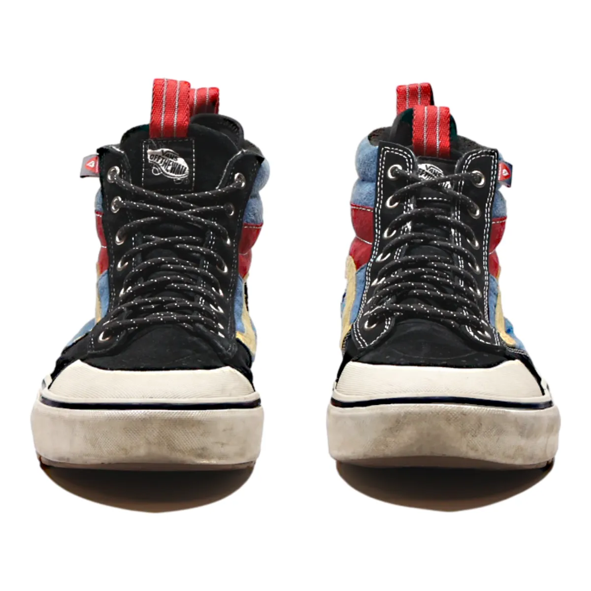 VANS Authentic High Top Trainers Red Canvas Mens UK 12