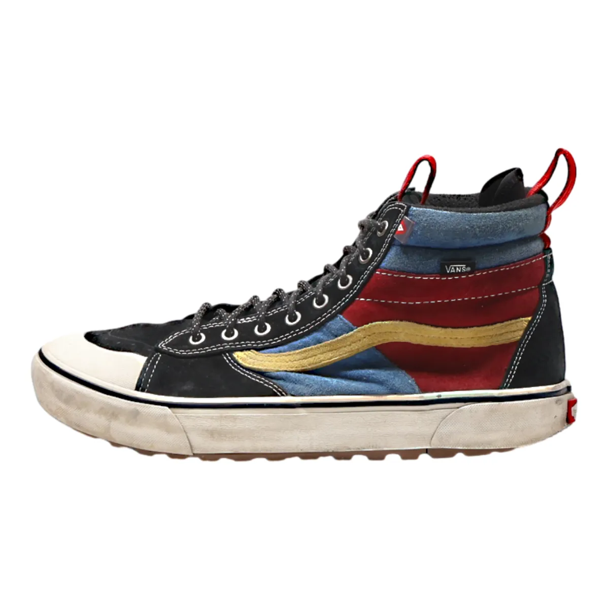 VANS Authentic High Top Trainers Red Canvas Mens UK 12