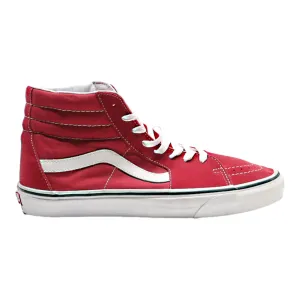 VANS High Top Trainers Red Canvas Womens UK 9.5