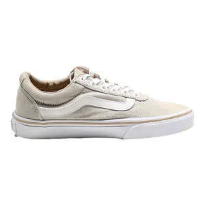 VANS Low Top Trainers Beige Canvas Womens UK 3.5
