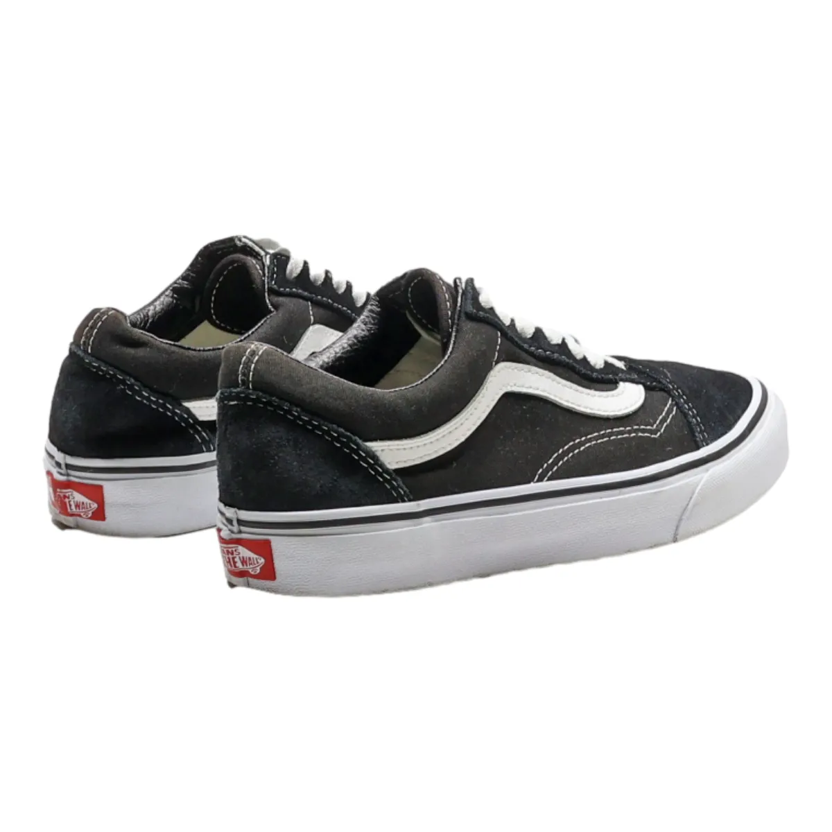 VANS Low Top Trainers Black Canvas Womens UK 4.5