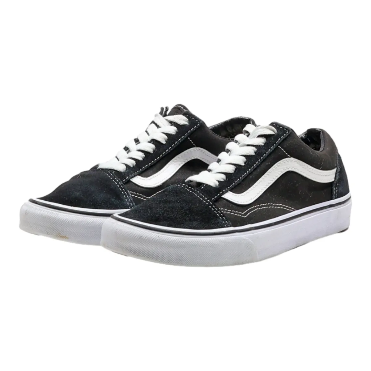 VANS Low Top Trainers Black Canvas Womens UK 4.5