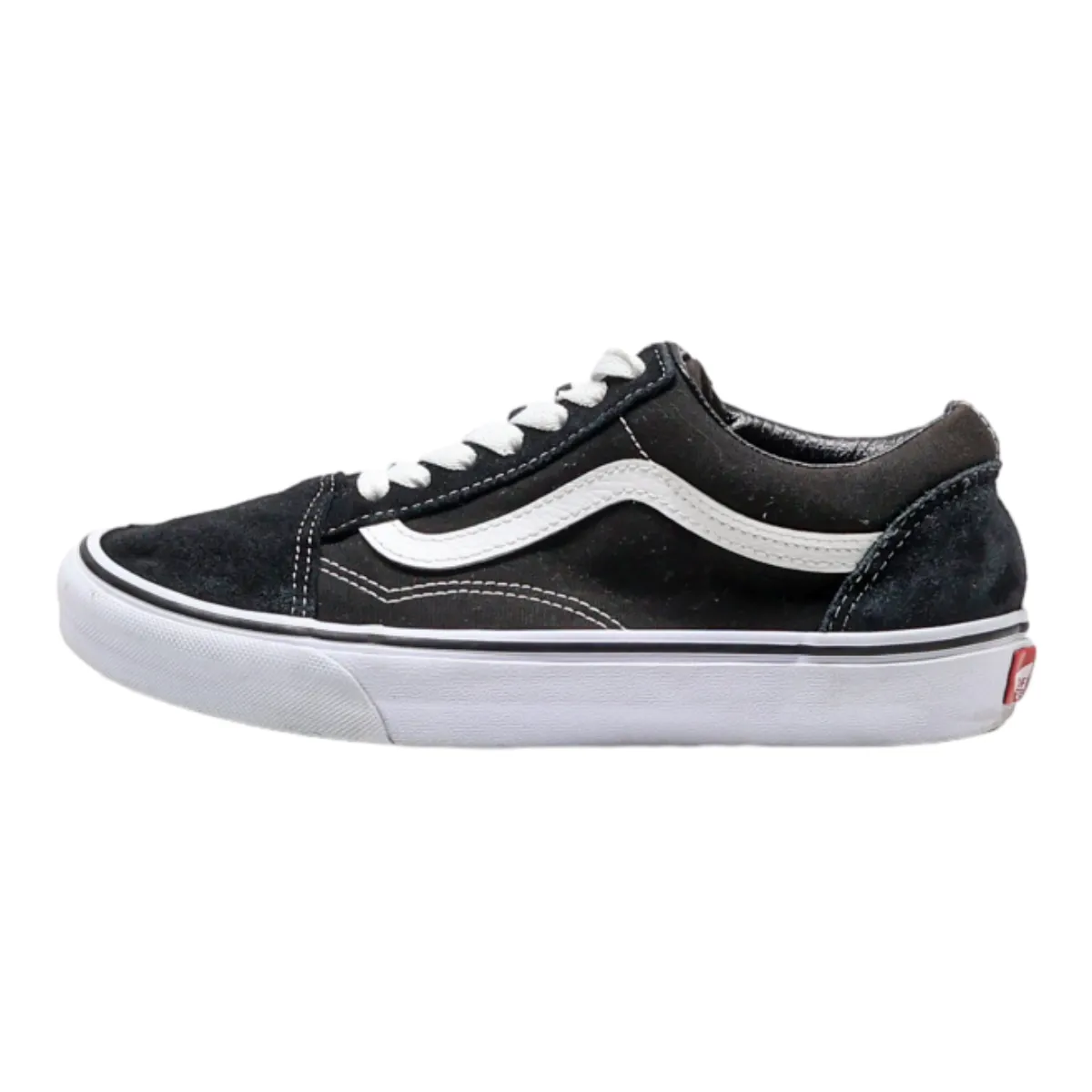 VANS Low Top Trainers Black Canvas Womens UK 4.5