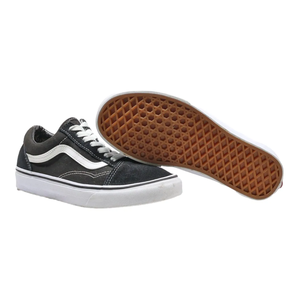 VANS Low Top Trainers Black Canvas Womens UK 4.5