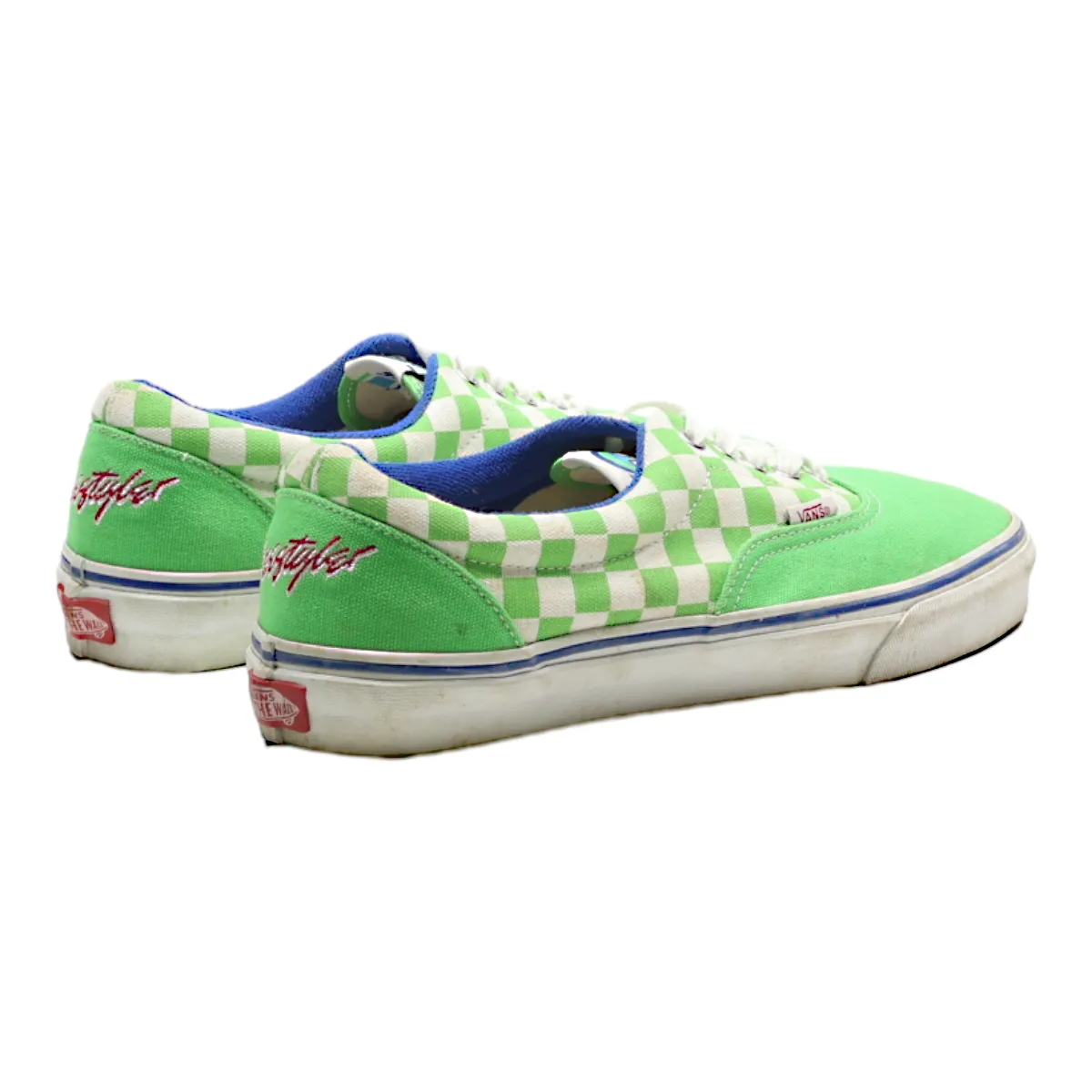 VANS Low Top Trainers Green Canvas Mens UK 9