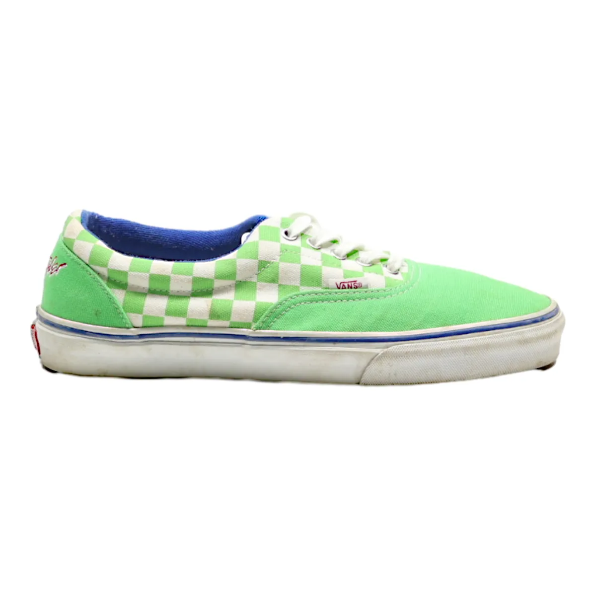 VANS Low Top Trainers Green Canvas Mens UK 9