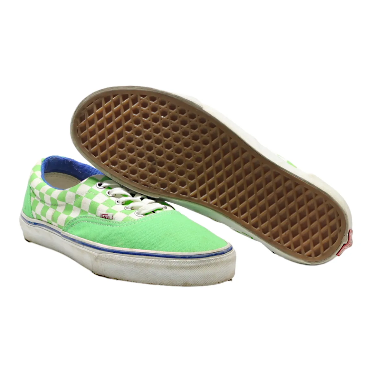VANS Low Top Trainers Green Canvas Mens UK 9
