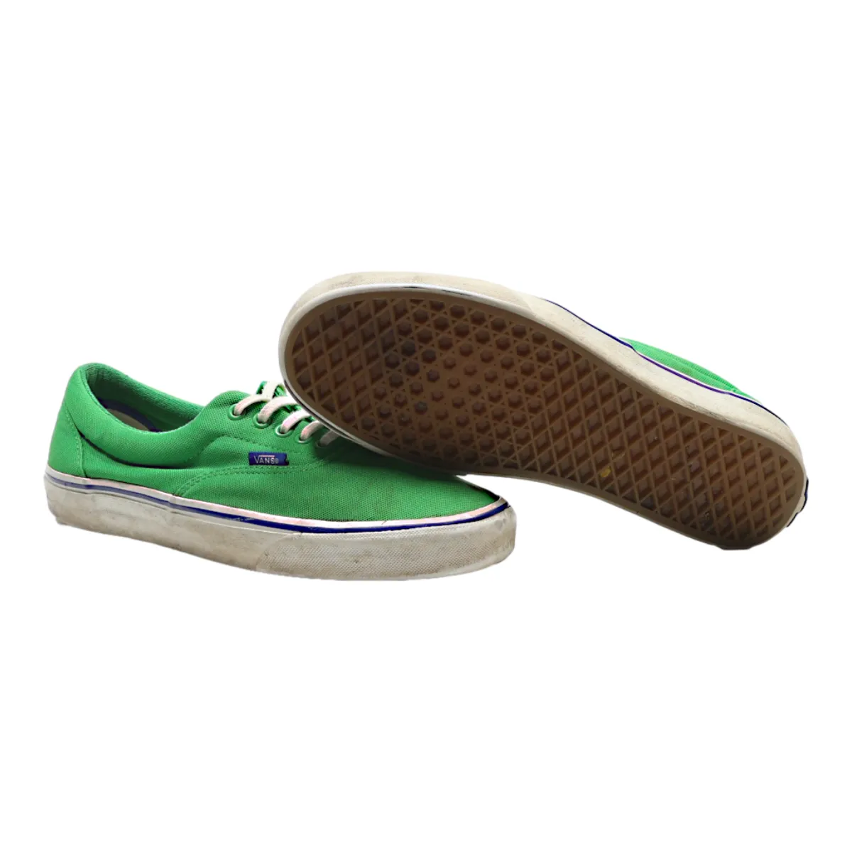 VANS Low Top Trainers Green Canvas Womens UK 9