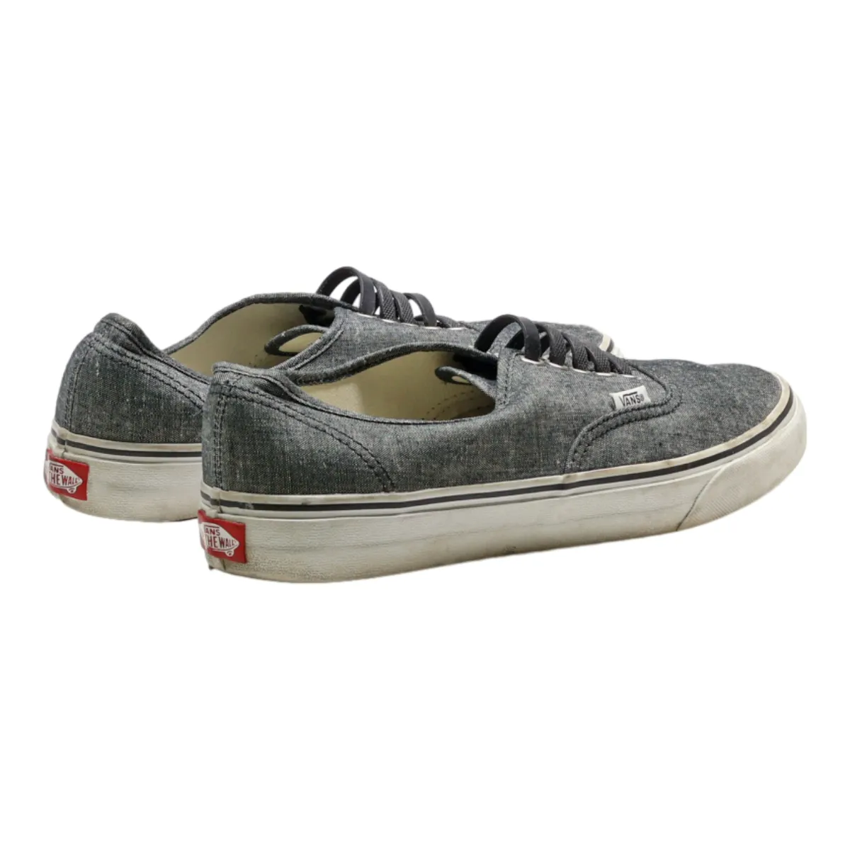 VANS Low Top Trainers Grey Canvas Mens UK 8