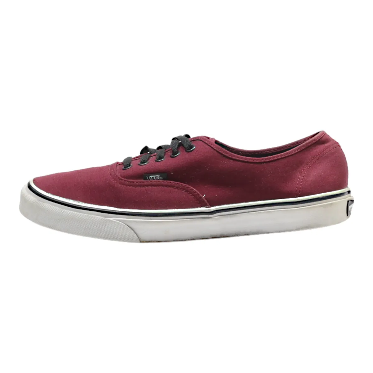 VANS Low Top Trainers Maroon Canvas Mens UK 10.5