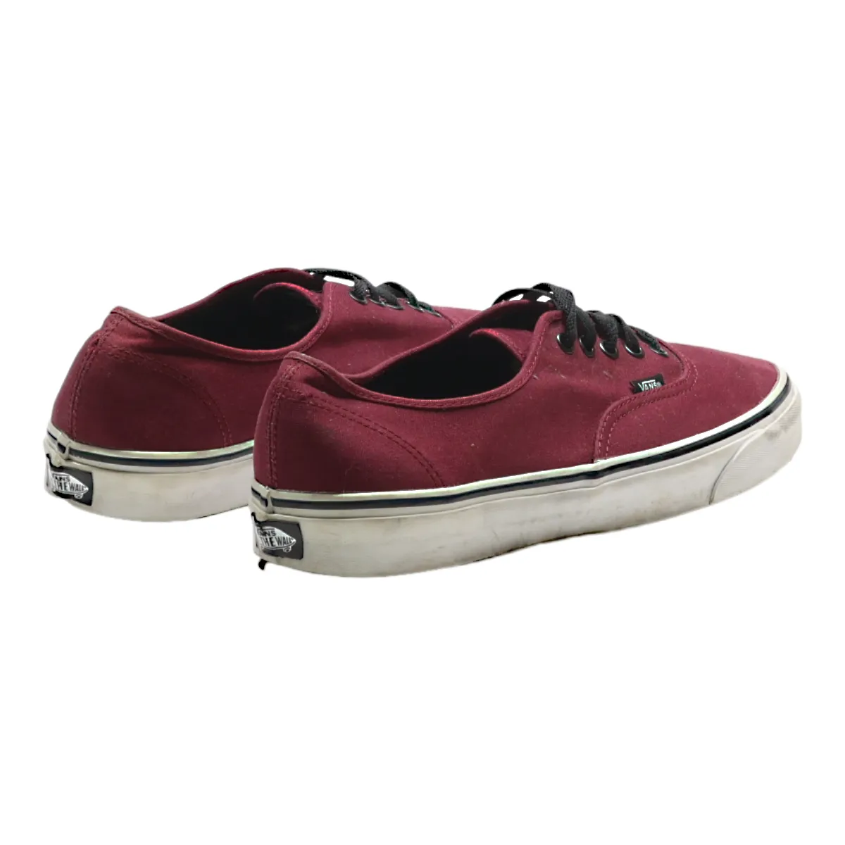 VANS Low Top Trainers Maroon Canvas Mens UK 10.5
