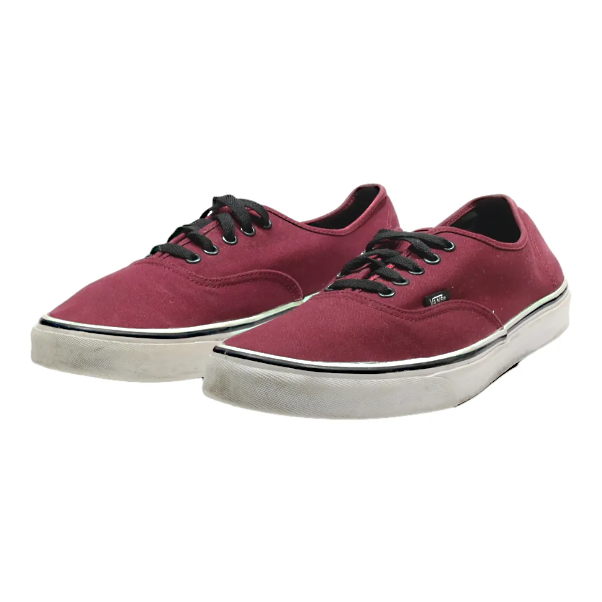 VANS Low Top Trainers Maroon Canvas Mens UK 10.5