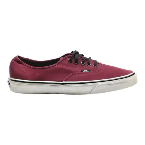 VANS Low Top Trainers Maroon Canvas Mens UK 10.5