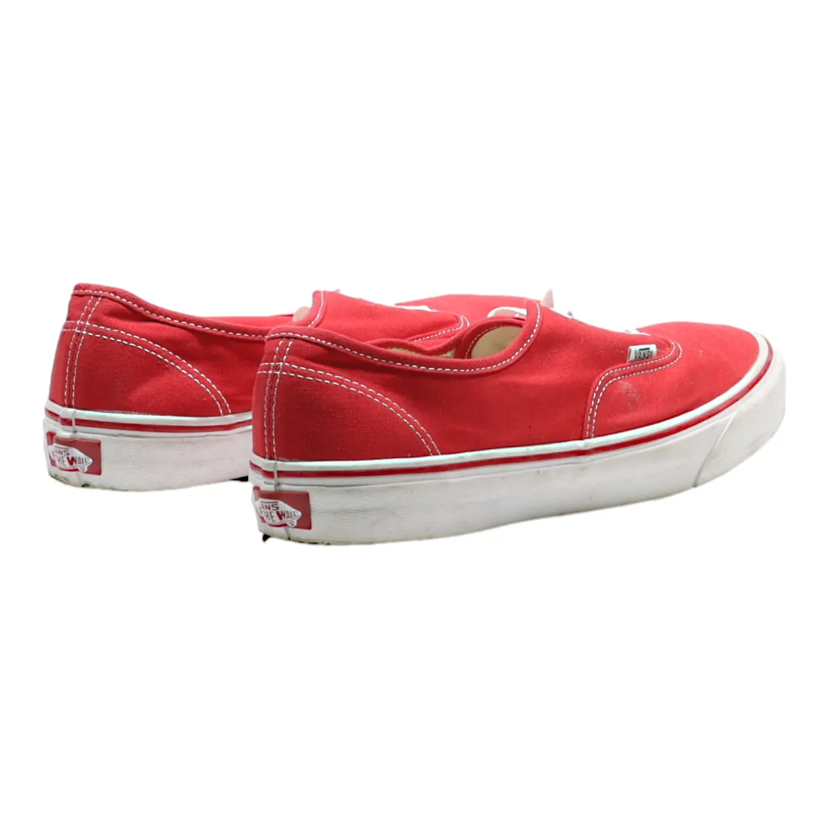 VANS Low Top Trainers Red Canvas Mens UK 9