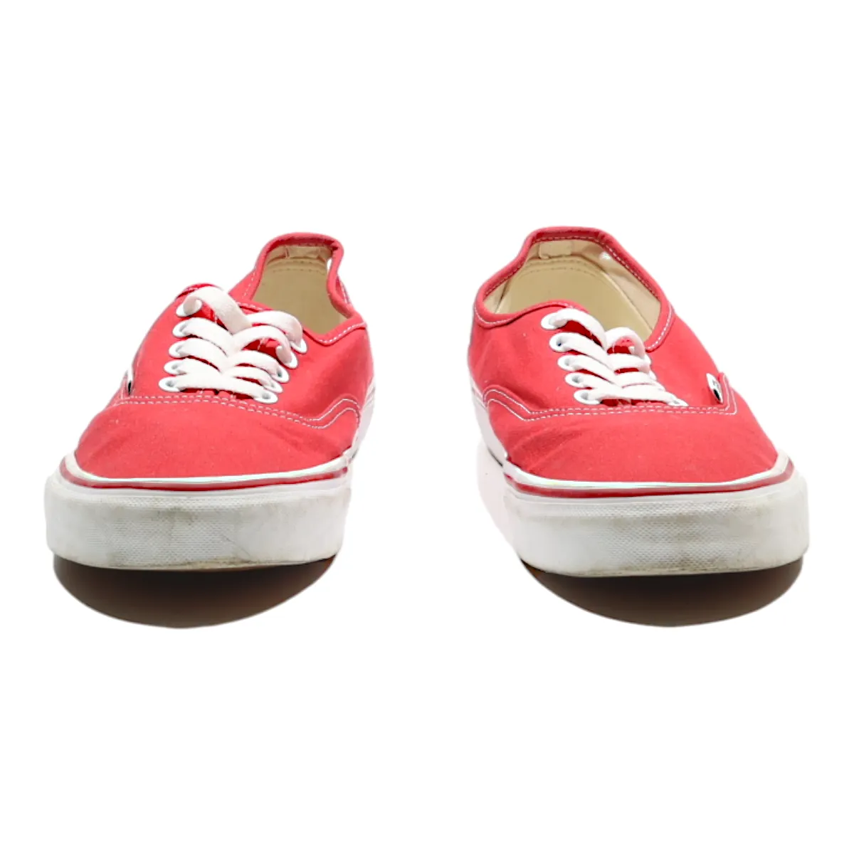 VANS Low Top Trainers Red Canvas Mens UK 9
