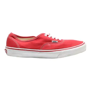 VANS Low Top Trainers Red Canvas Mens UK 9