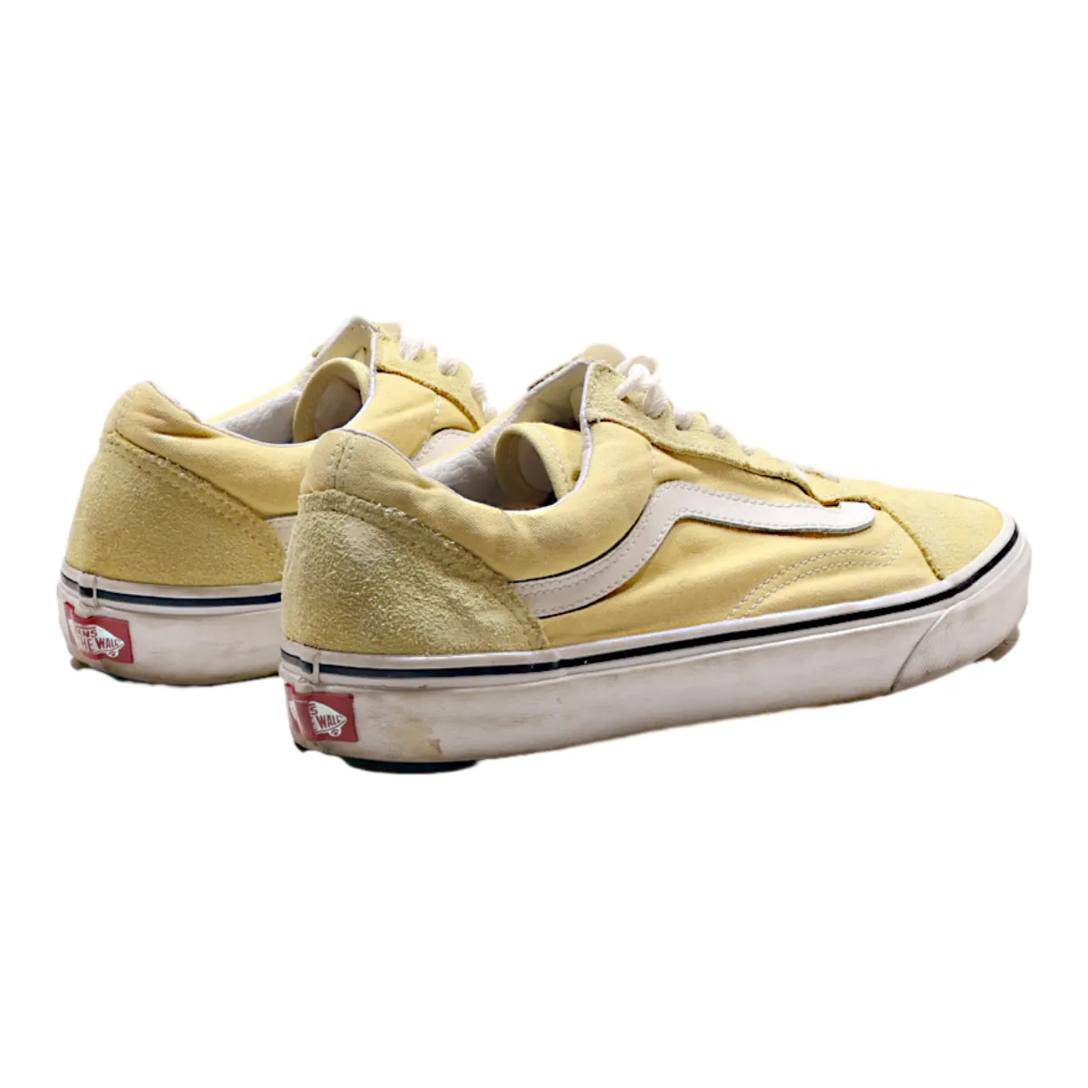 VANS Low Top Trainers Yellow Canvas Mens UK 9