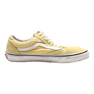 VANS Low Top Trainers Yellow Canvas Mens UK 9