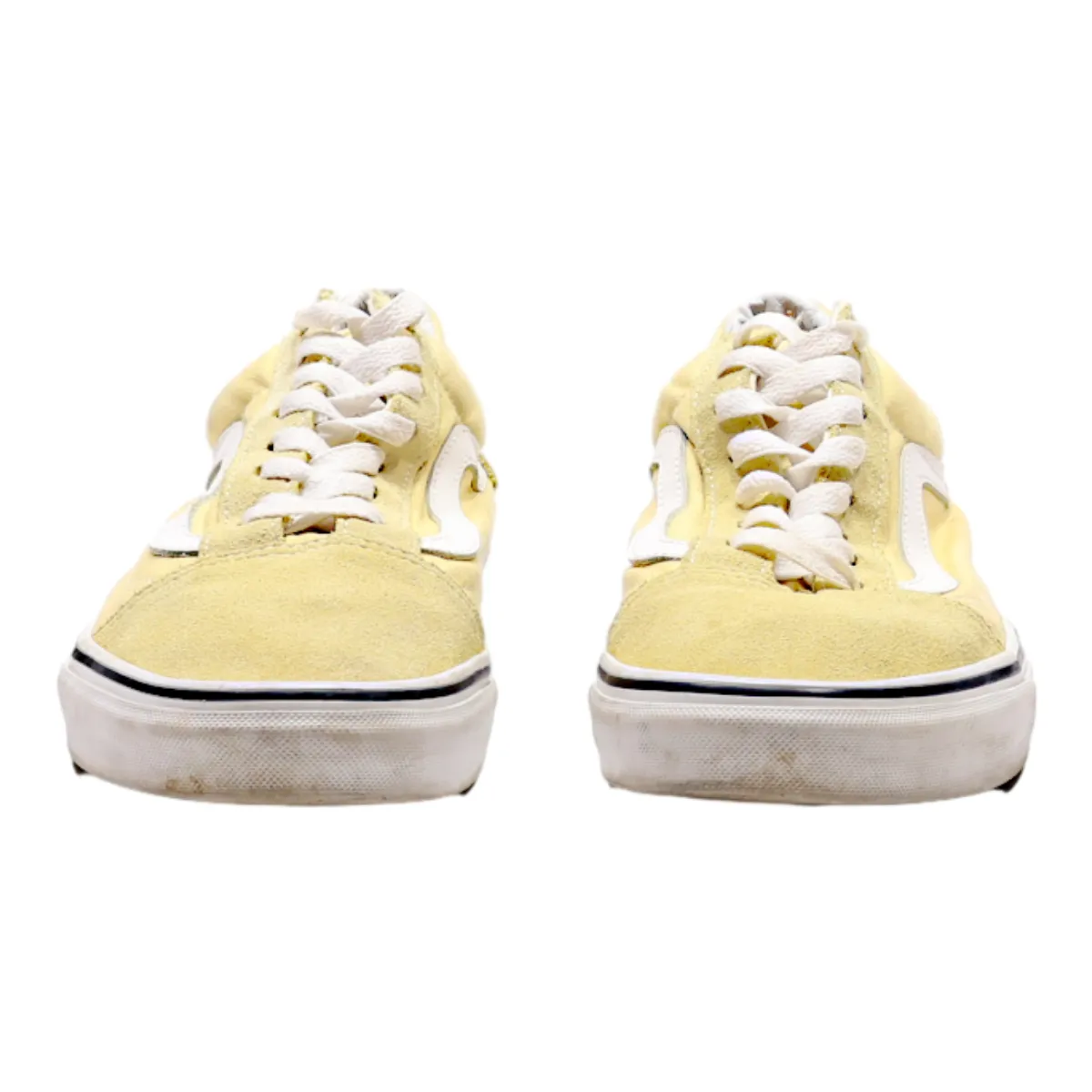 VANS Low Top Trainers Yellow Canvas Mens UK 9