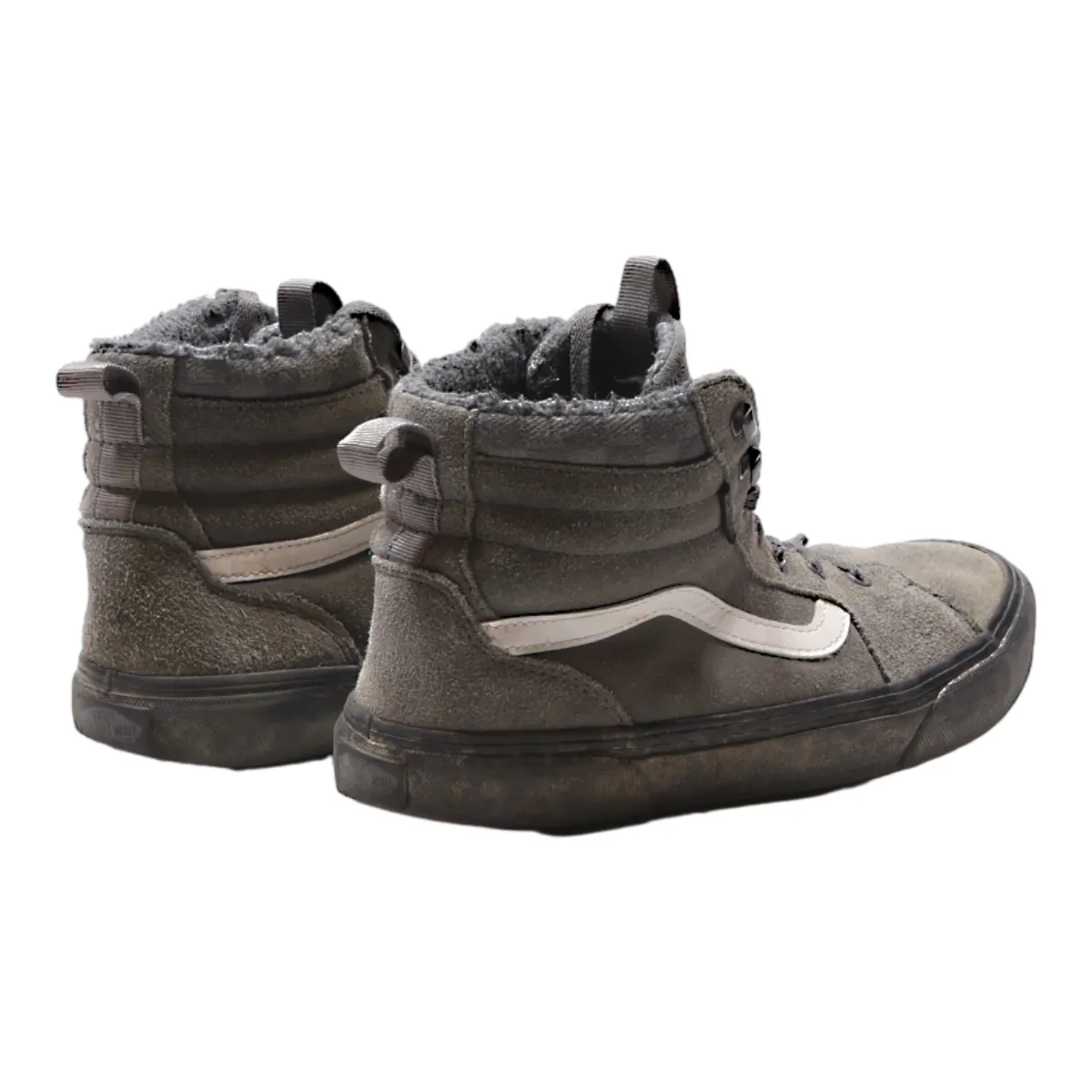 VANS Old Skool High Top Trainers Grey Canvas Mens UK 6