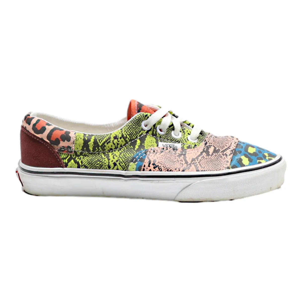 VANS Old Skool Low Top Trainers Orange Canvas Womens UK 5