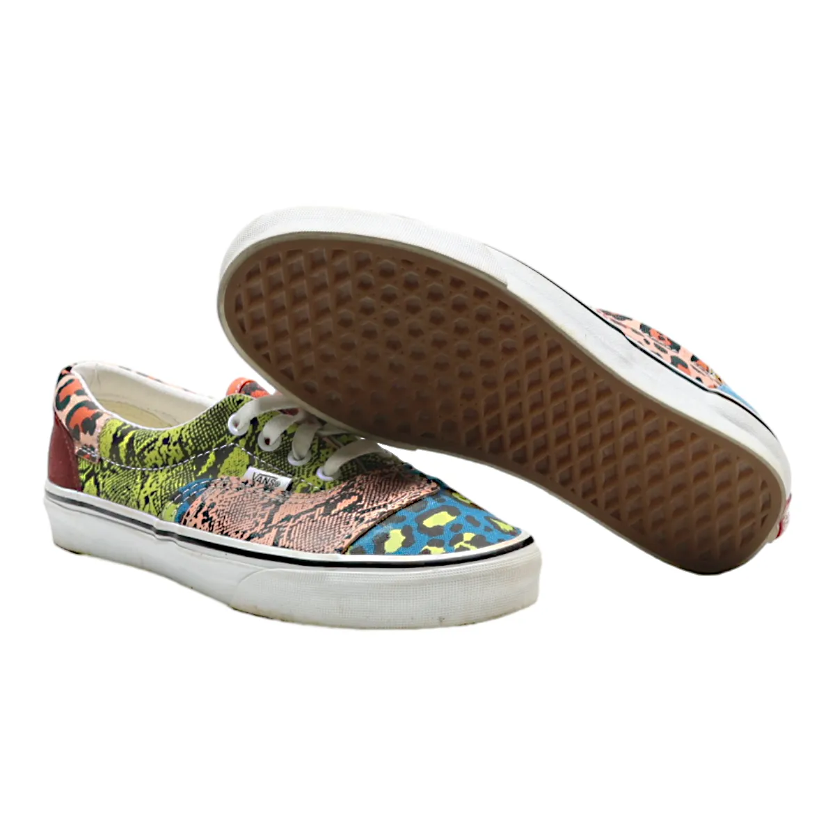VANS Old Skool Low Top Trainers Orange Canvas Womens UK 5