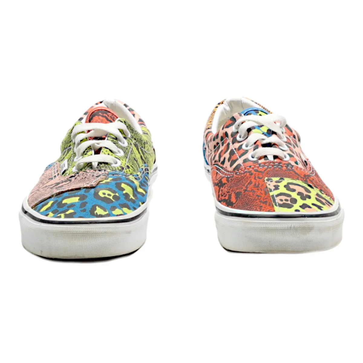 VANS Old Skool Low Top Trainers Orange Canvas Womens UK 5