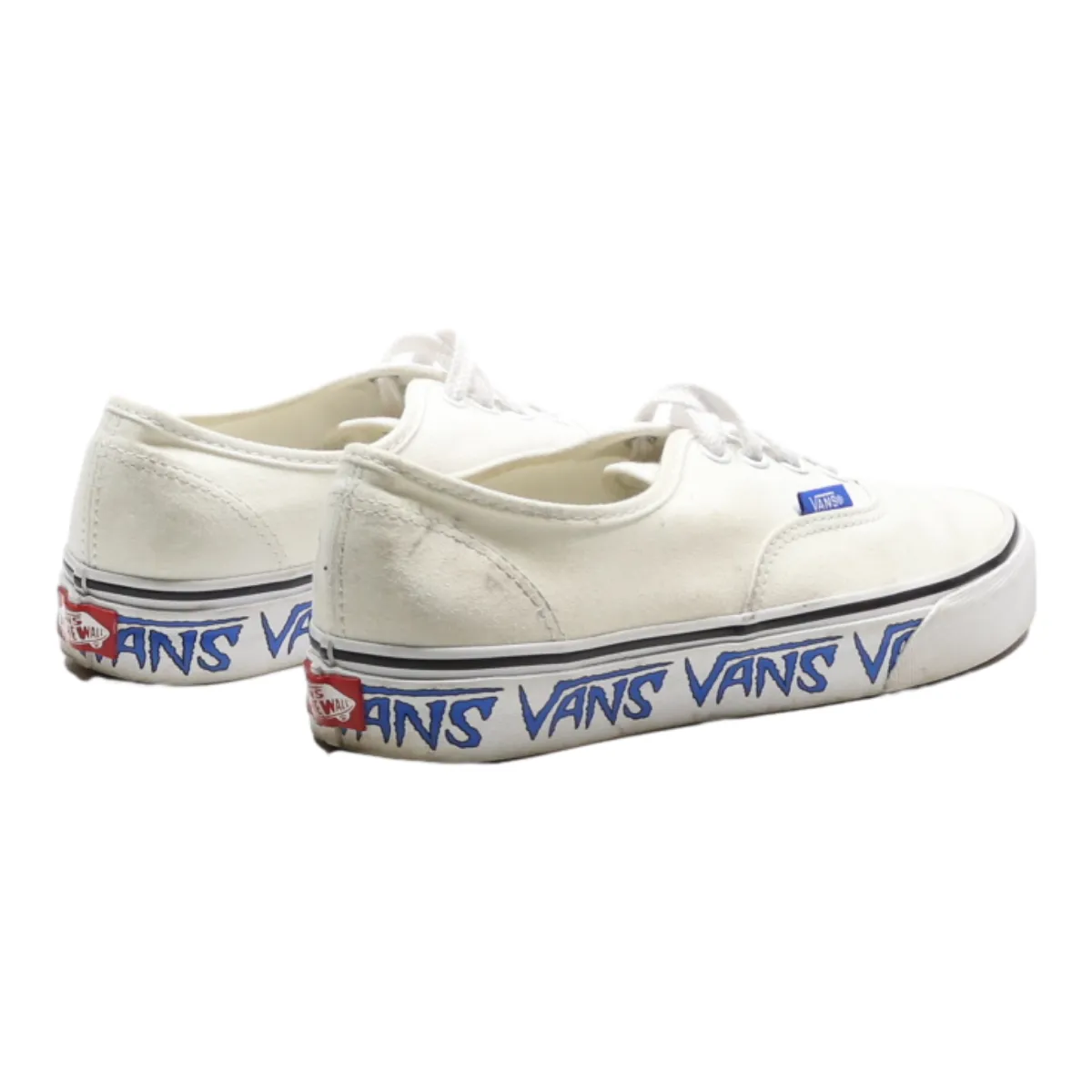 VANS Old Skool Low Top Trainers White Canvas Mens UK 5