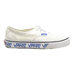 VANS Old Skool Low Top Trainers White Canvas Mens UK 5